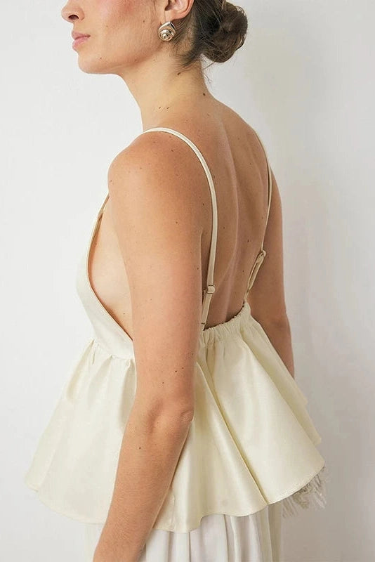 Glorol - Backless Strap Sleeveless Top