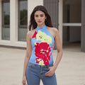 Glorol - Sleeveless Slim Floral Top