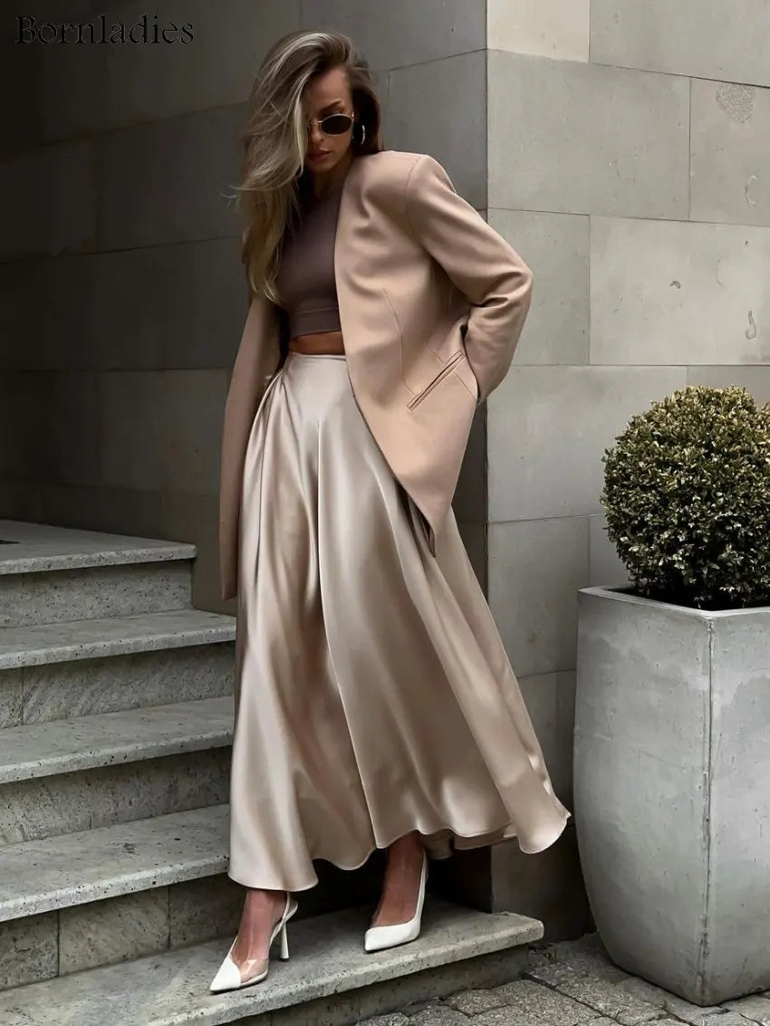 Glorol - Elegant Loose High Waist Skirt