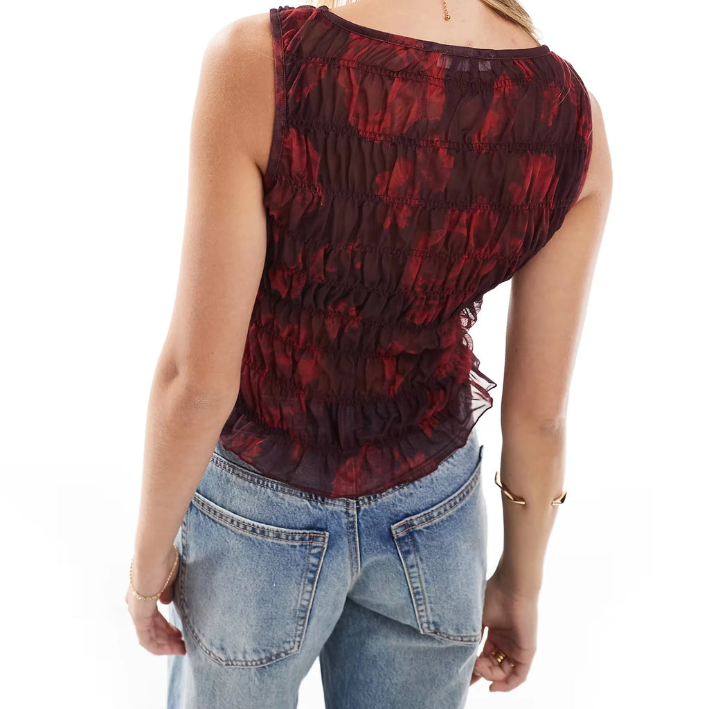Glorol - Sleeveless Slim Fit Top