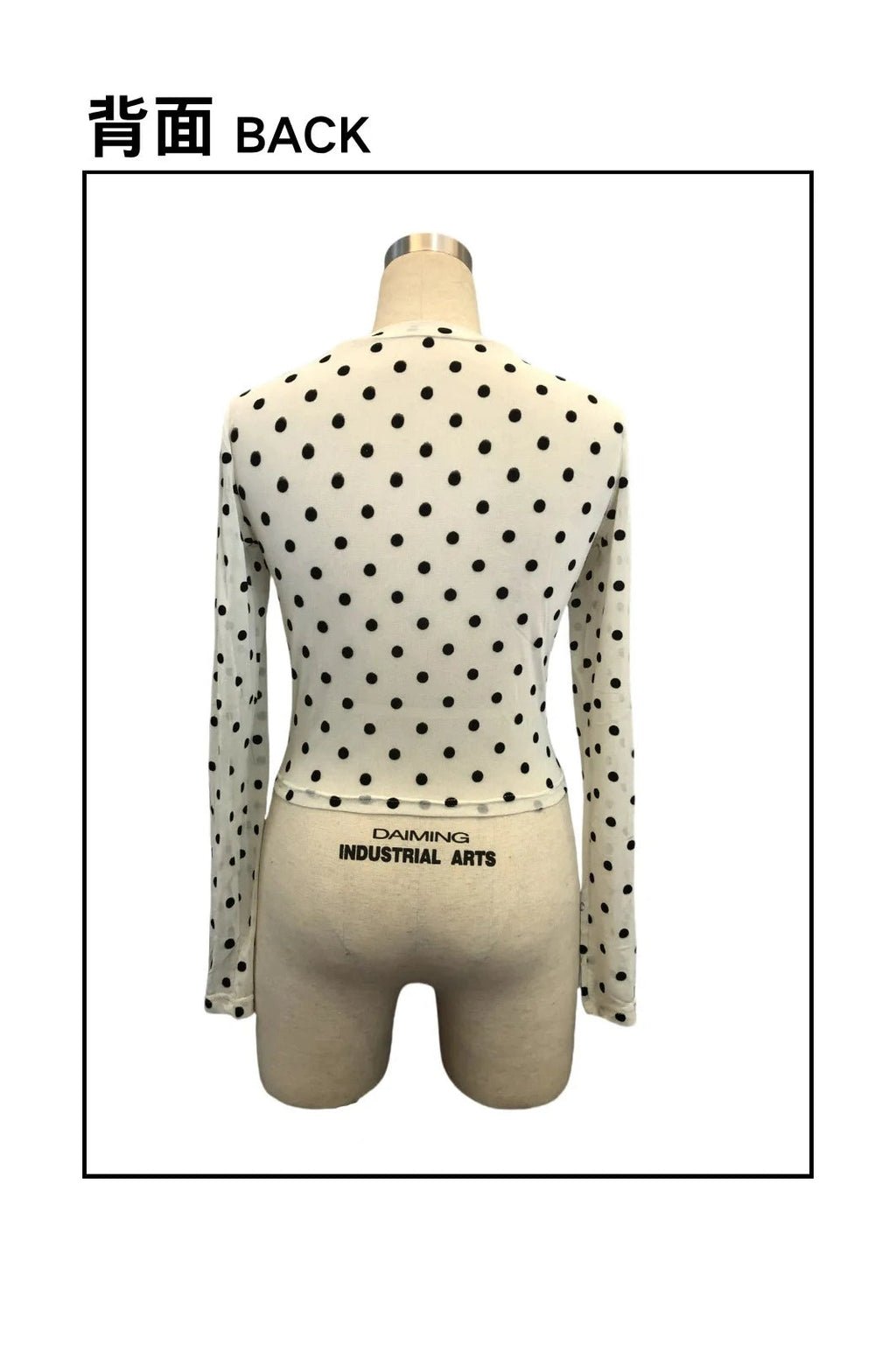 Glorol - See-Through O-Neck Long-Sleeved Slim Top