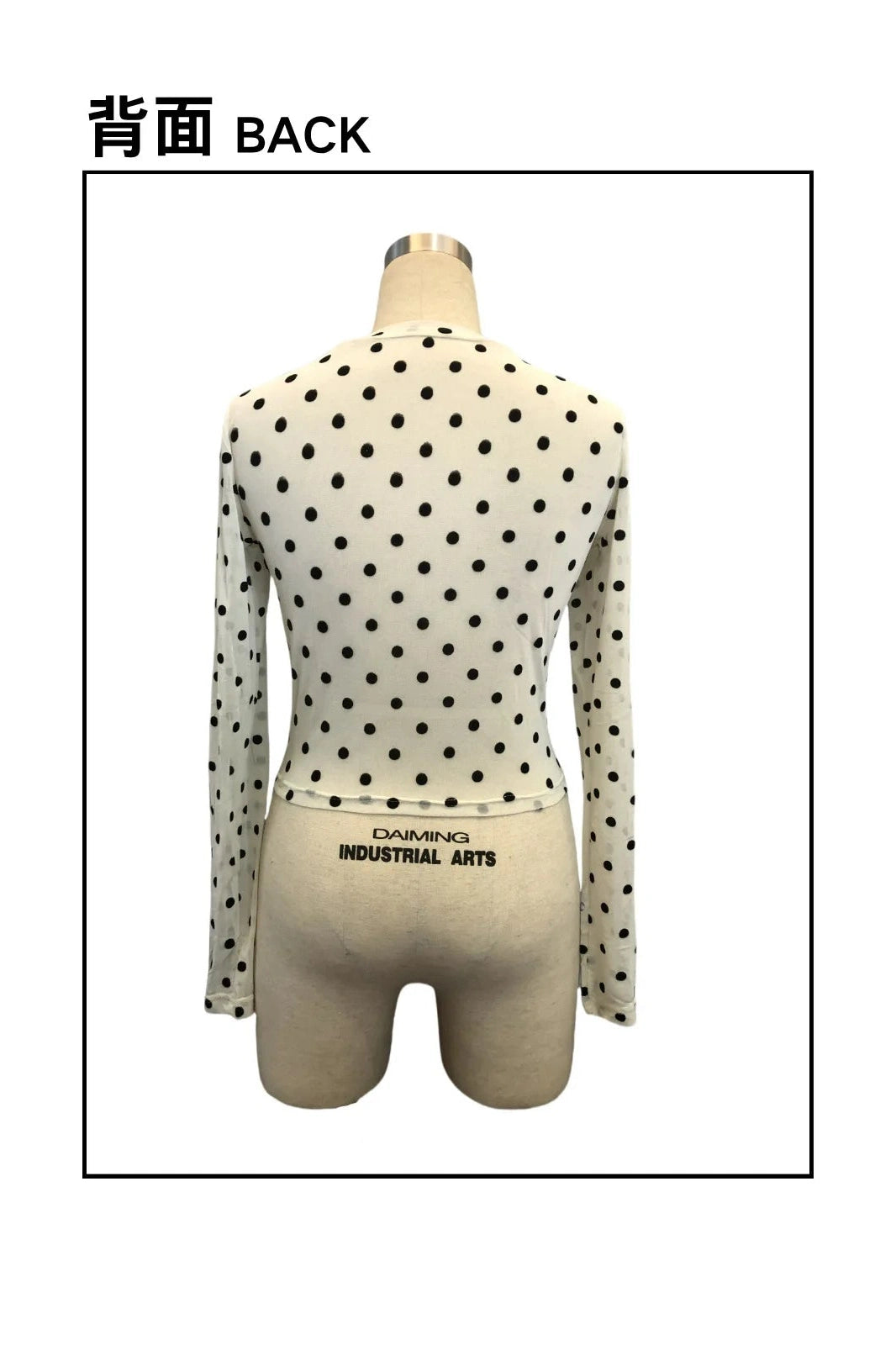 Glorol - See-Through O-Neck Long-Sleeved Slim Top