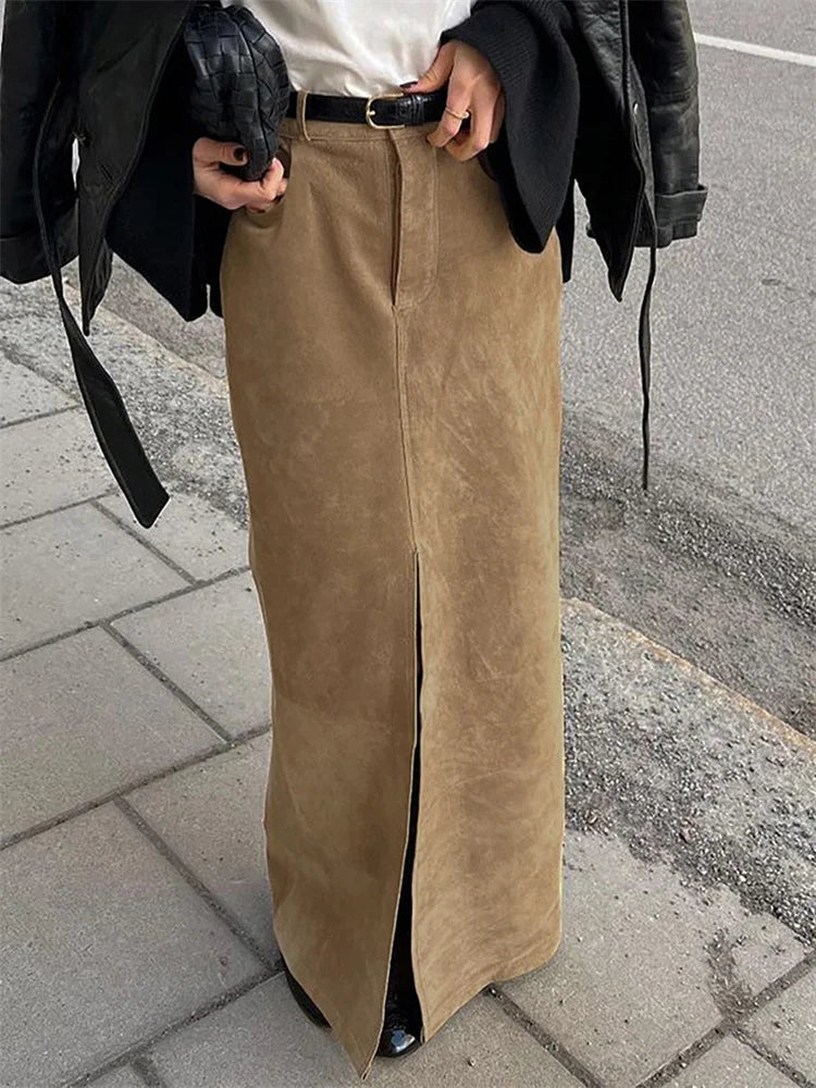 Glorol - High Waist Pocket Patchwork Skirt