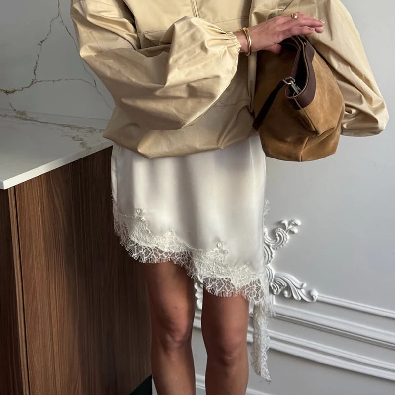 Glorol - Elegant High Waist Lace Skirt
