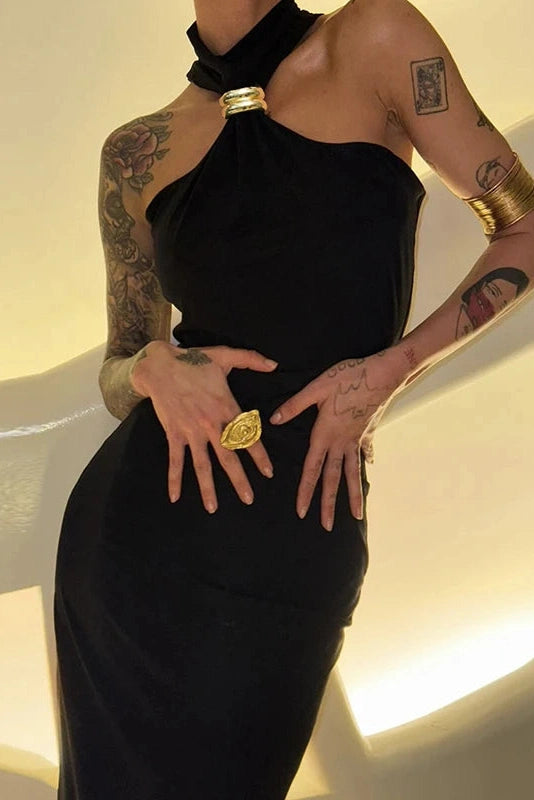 Glorol - Elegant Slim Sleeveless Maxi Dress