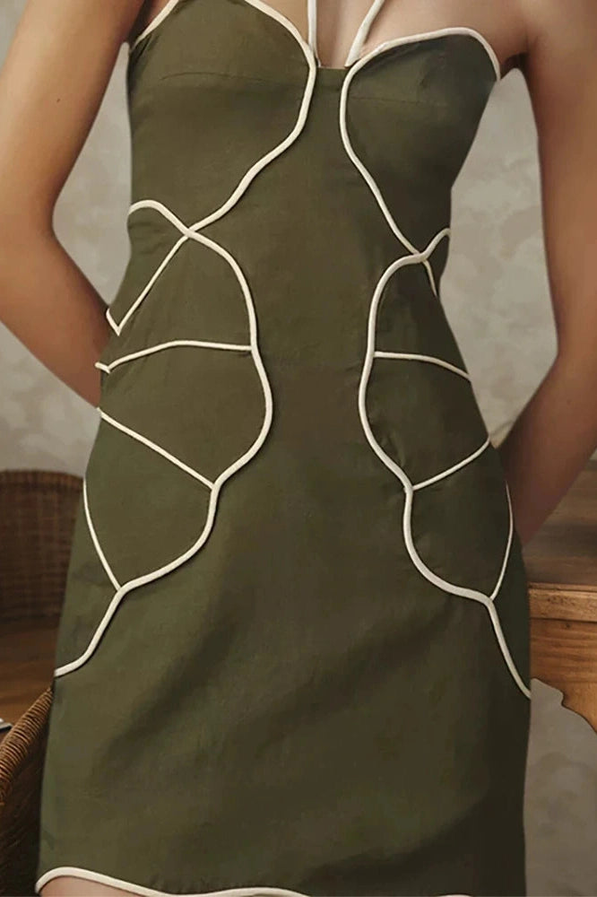 Glorol - Elegant Hollow Out Slim Sleeveless Backless Mini Dress