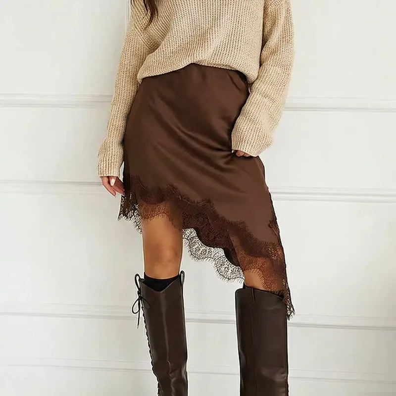 Glorol - Elegant Lace Patchwork Skirt