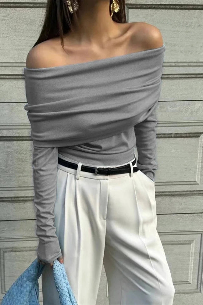 Glorol - Backless Slim Off-Shoulder Top