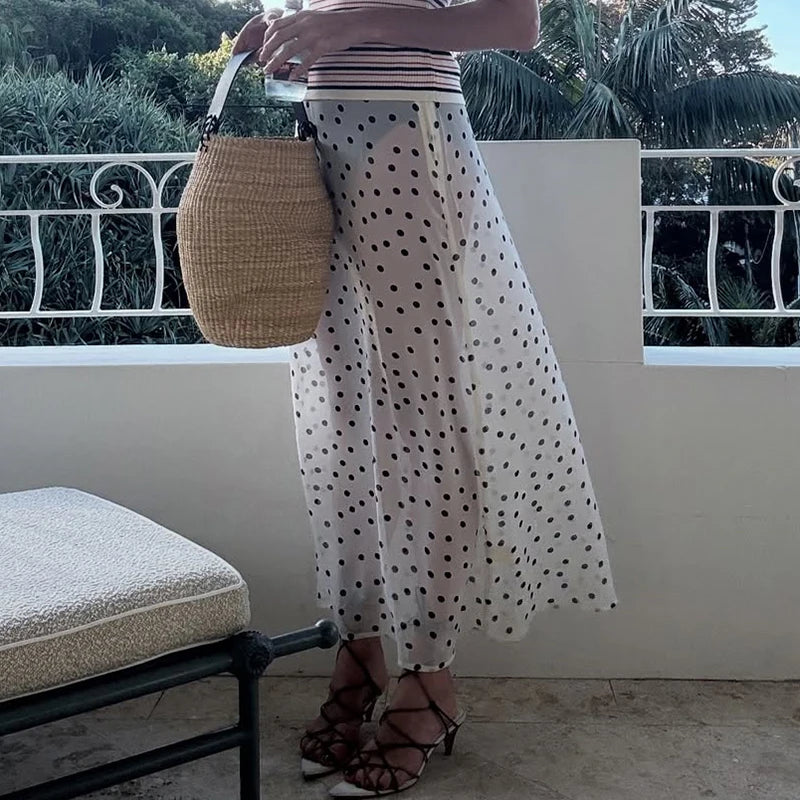 Glorol - Polka Dot Loose Leisure Skirt