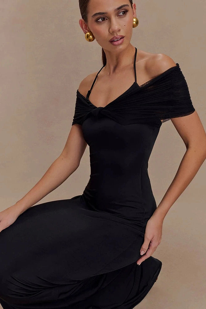 Glorol - Off-Shoulder Strapless Sleeveless Backless Maxi Dress