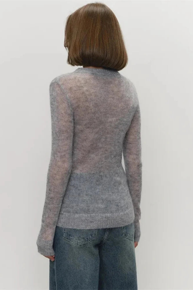 Glorol - See-Through Long Sleeve Top