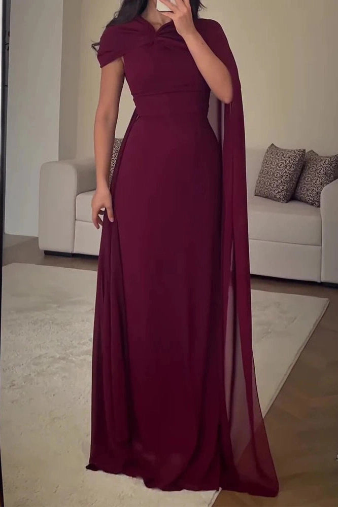 Glorol - Elegant High Waist Slim Maxi Dress