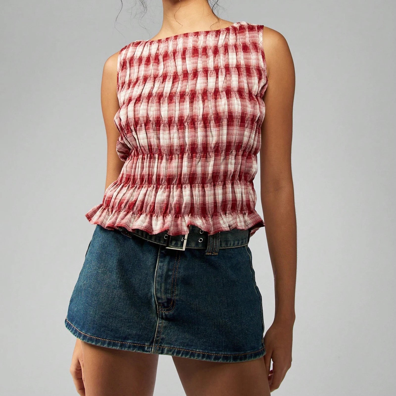 Glorol - Sleeveless Pleated Top