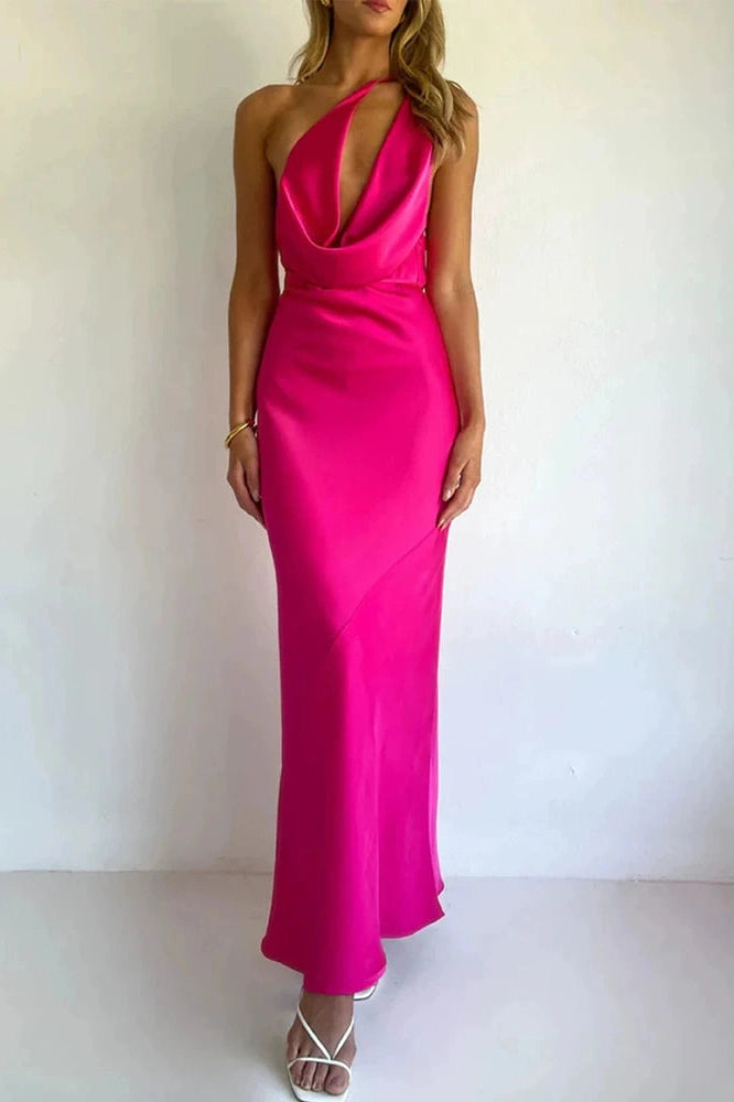 Glorol - Hollow Out Backless High Waist Slim Maxi Dress