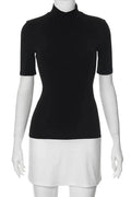 Glorol - Elegant Slim High Waist Turtleneck Mini Dress