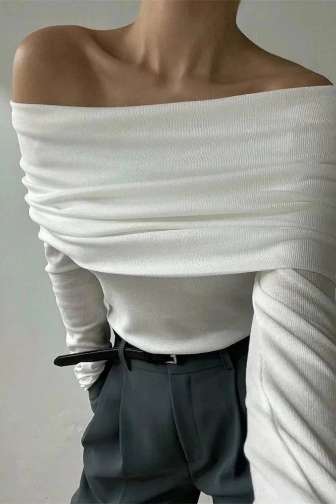 Glorol - Backless Slim Off-Shoulder Top