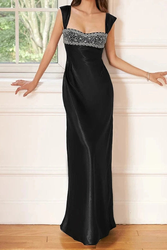 Glorol - Elegant Sleeveless Slim High Waist Maxi Dress