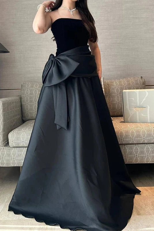 Glorol - Off Shoulder Pleated Sleeveless High Waist Maxi Dress
