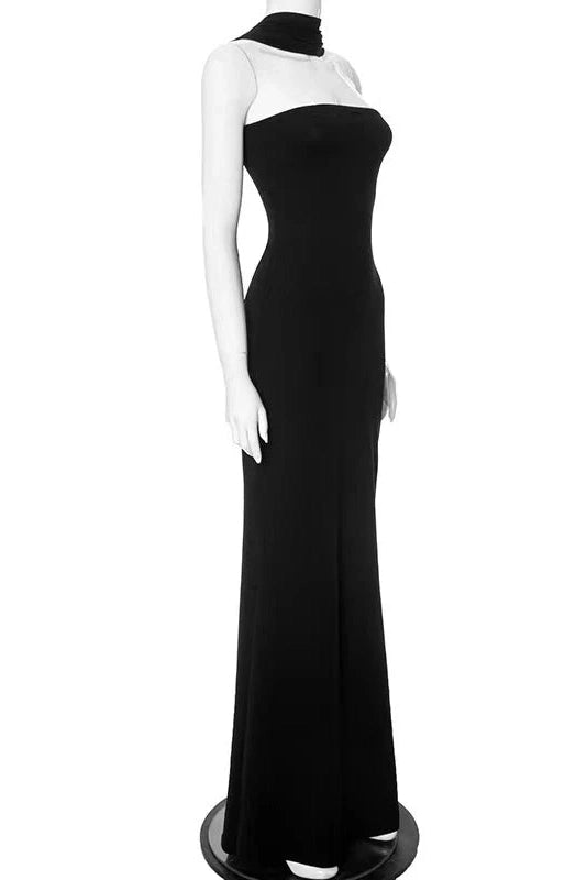 Glorol - Elegant Off Shoulder Slim Strapless High Waist Maxi Dress