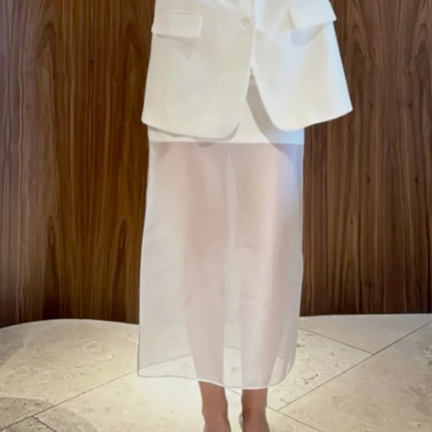 Glorol - High Waist See-Through Skirt