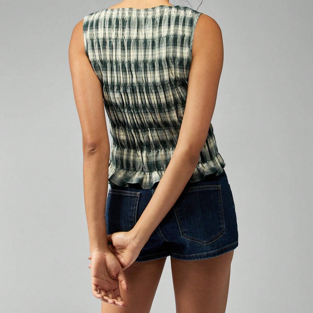 Glorol - Sleeveless Pleated Top