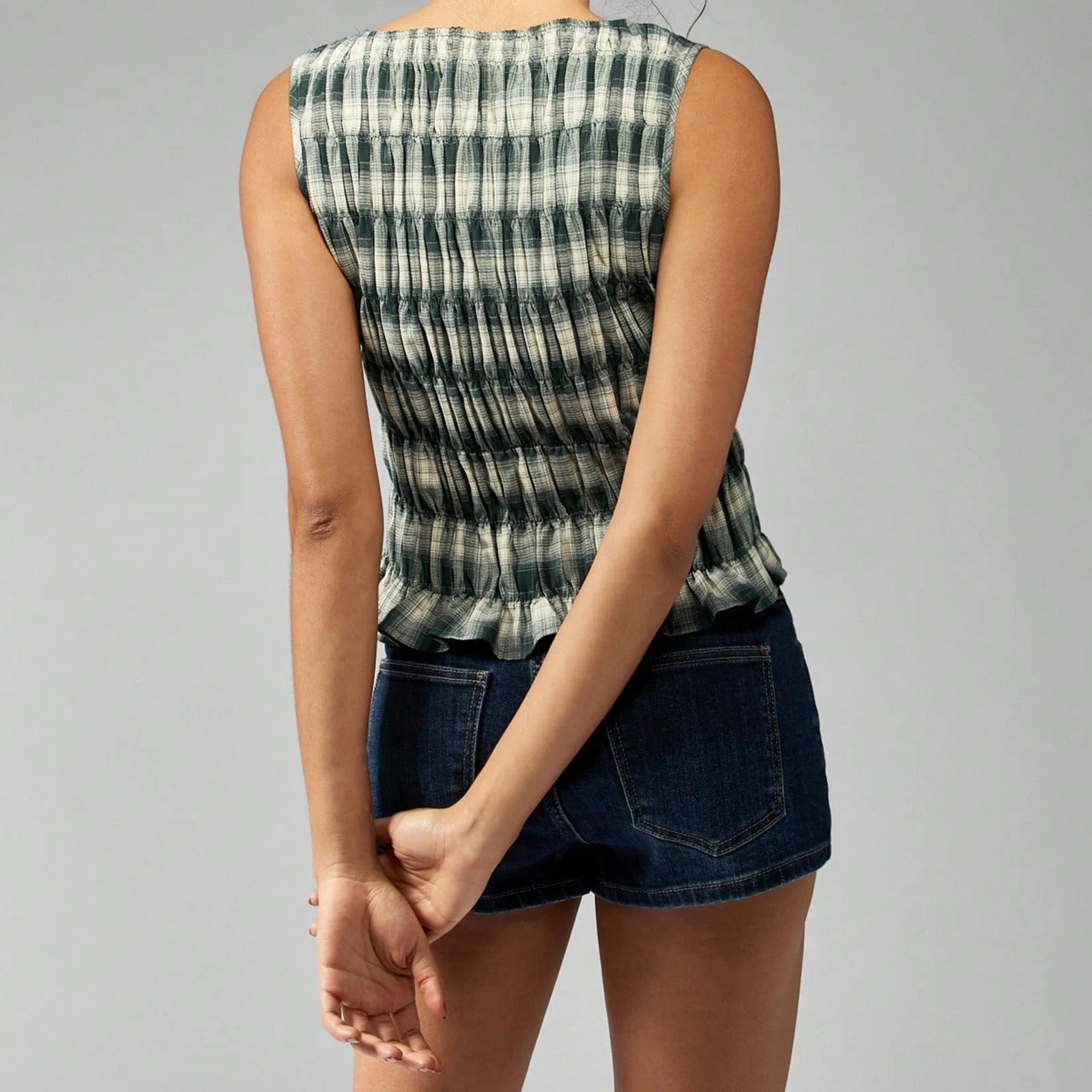 Glorol - Sleeveless Pleated Top