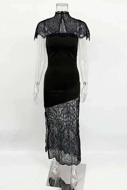 Glorol - Elegant Slim Lace Maxi Dress