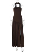 Glorol - Elegant Backless Strapless Bodycon Maxi Dress