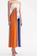 Glorol - Printed Sleeveless Backless High Waist Split Maxi Dress
