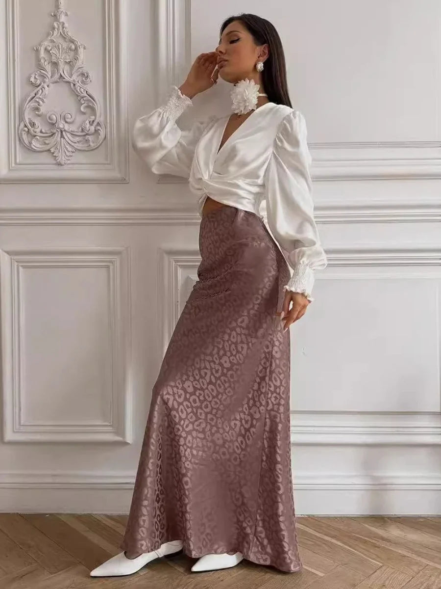 Glorol - Print High Waist Chic Skirt