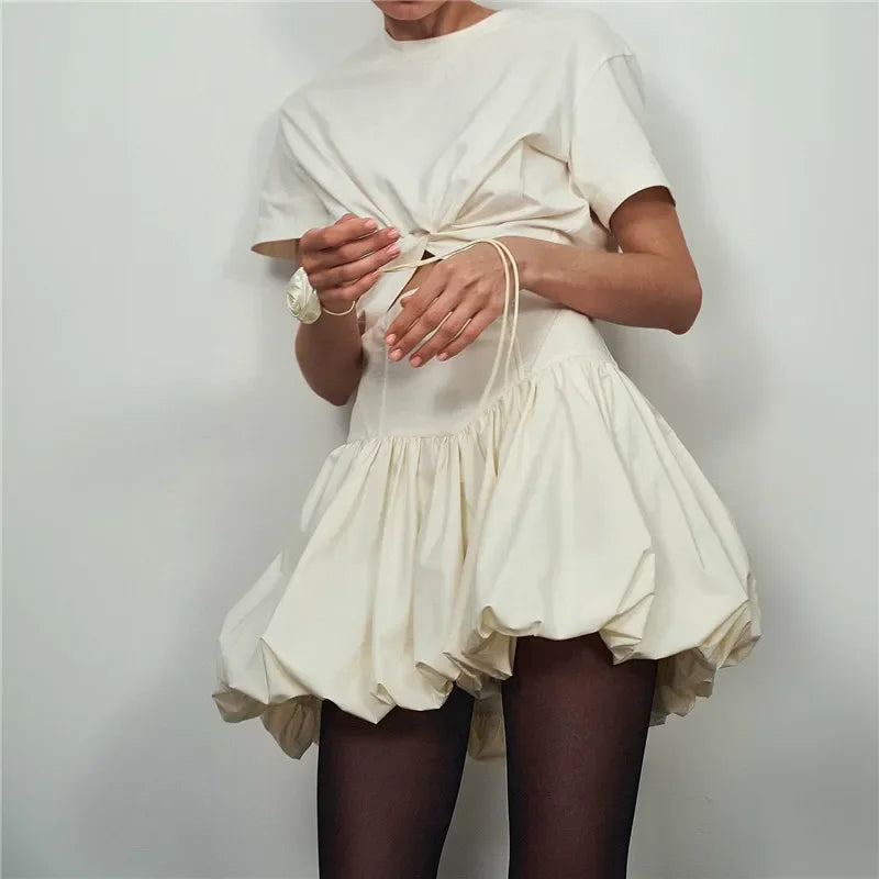 Glorol - Elegant Bubble High Waist Skirt