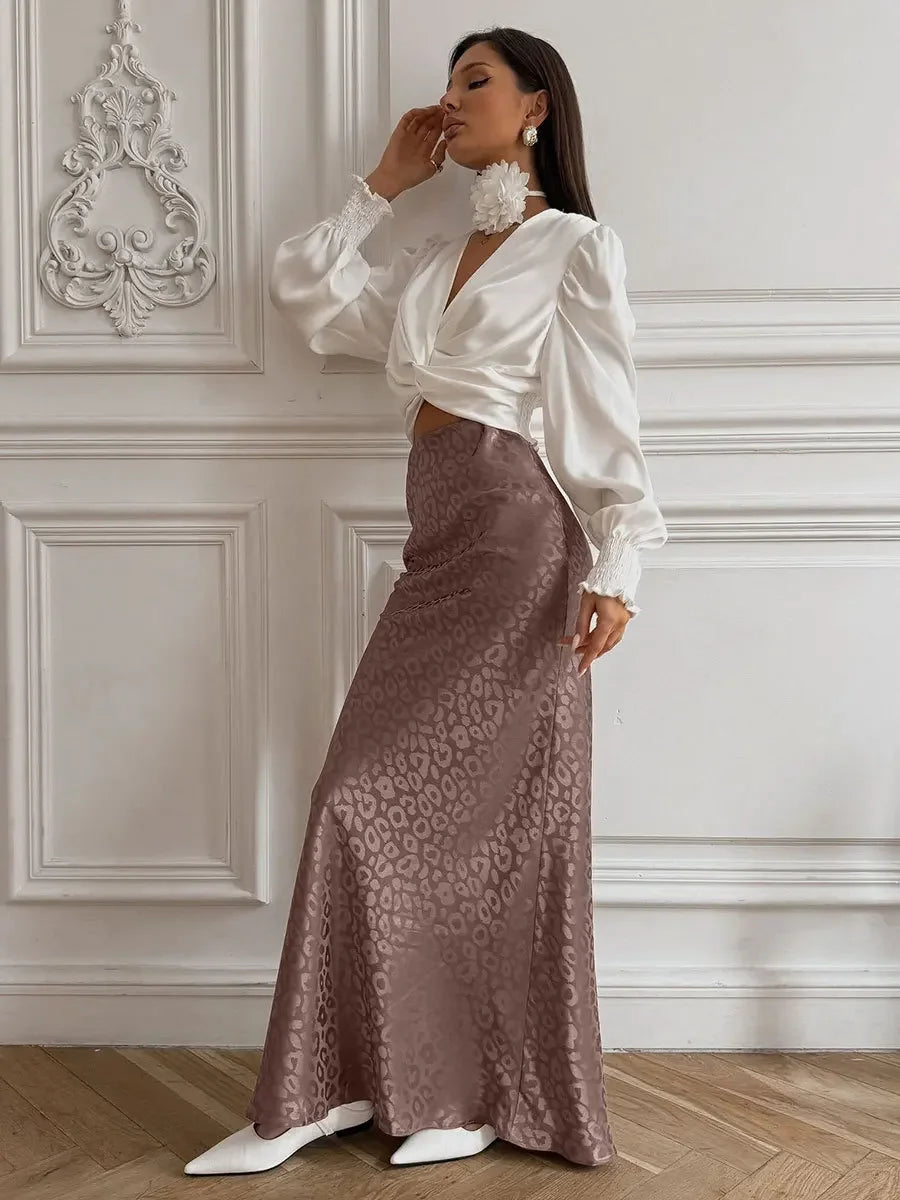 Glorol - Print High Waist Chic Skirt
