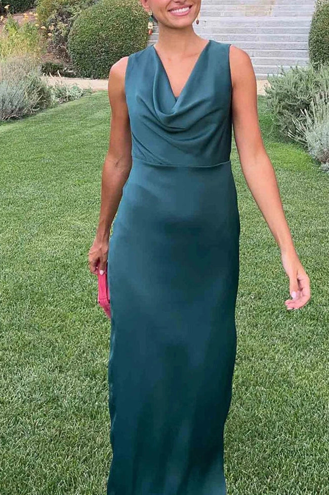 Hollow Out Sleeveless Slim High Waist Maxi Dress