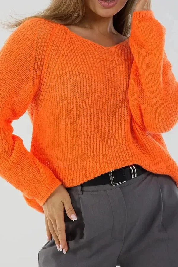 Glorol - Long Sleeve Patchwork Loose Top