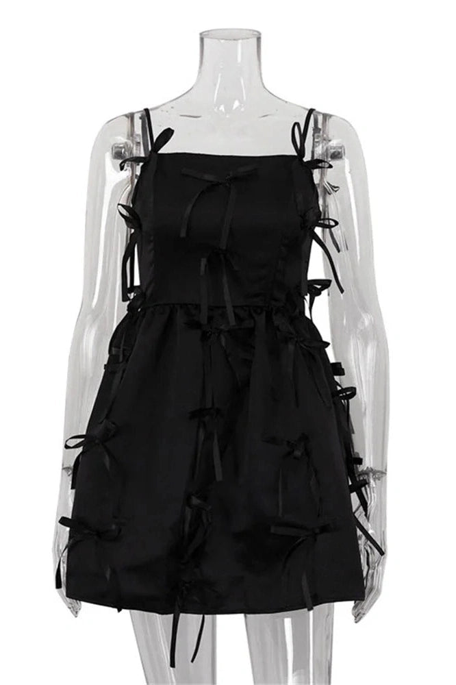 Glorol - Backless Patchwork Bodycon Mini Dress