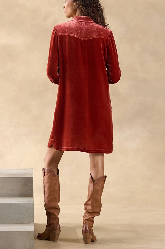 Glorol - Elegant Pocket Single Breasted Mini Dress