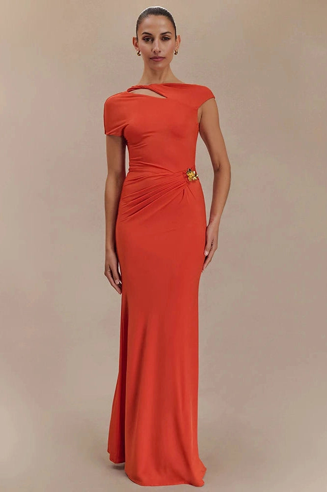 Glorol - Hollow Out Sleeveless Backless Bodycon Maxi Dress