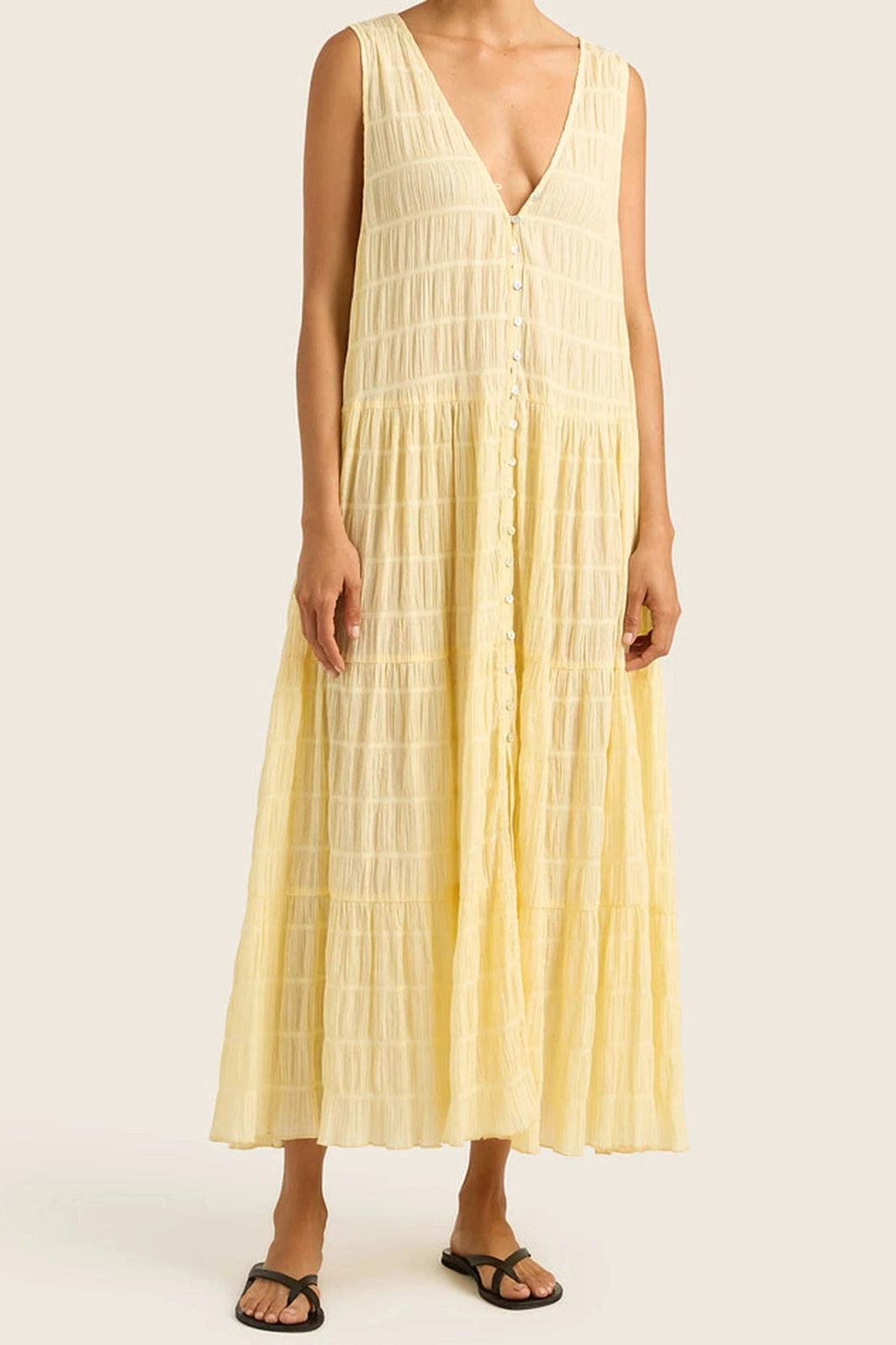 Glorol - Elegant Sleeveless Loose Maxi Dress