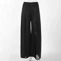 Glorol - High Waist See-Through Patchwork Wide Leg Skirt
