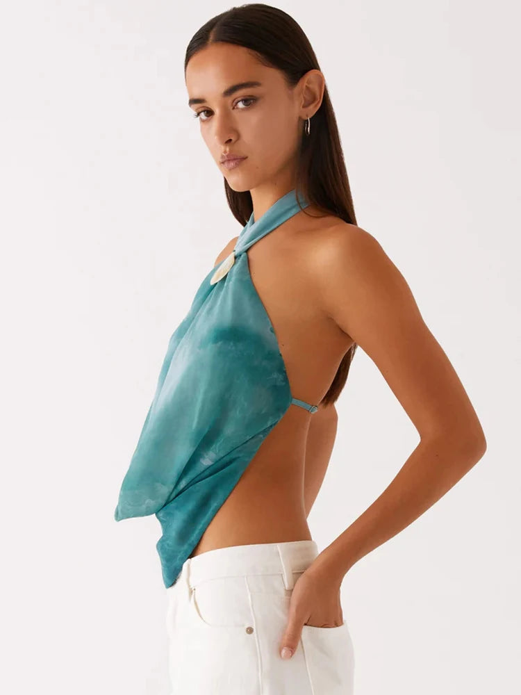 Glorol - Off-Shoulder Sleeveless Backless Top