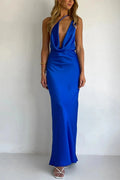 Glorol - Hollow Out Backless High Waist Slim Maxi Dress