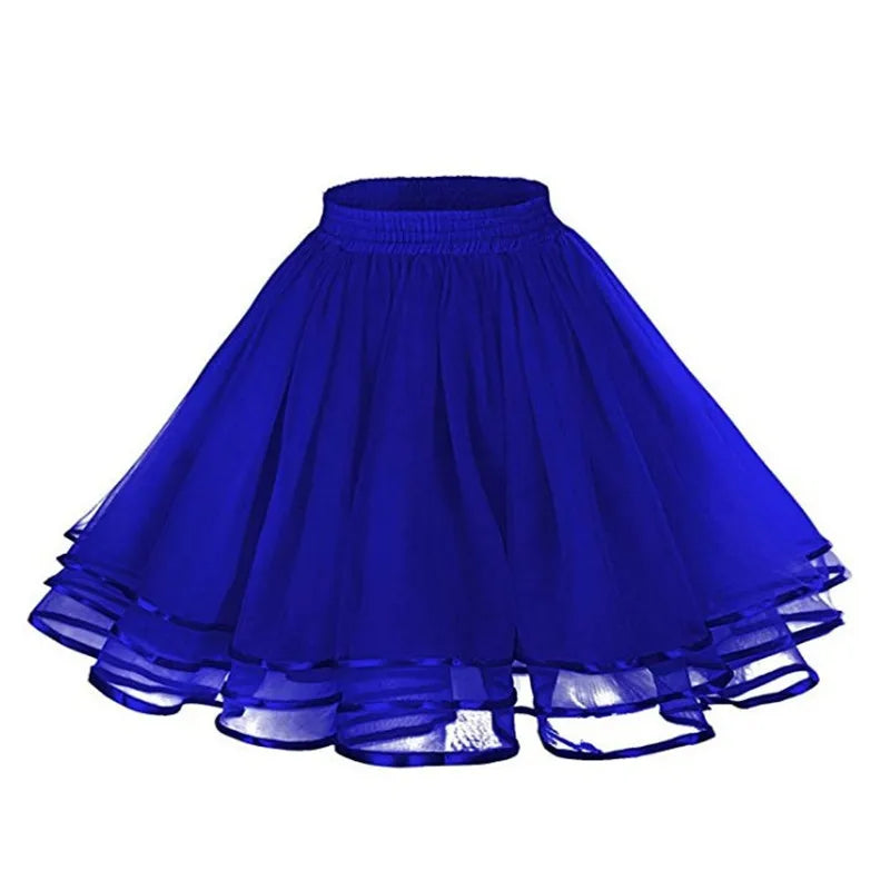 Glorol - Elastic Wide Waist Multi-Layer Skirt