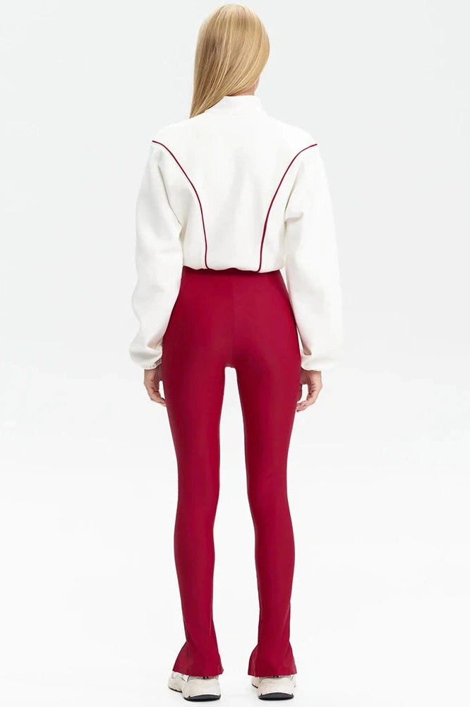 Glorol - Long Sleeve Patchwork Turtleneck Jumpsuit