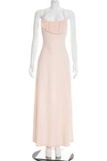 Glorol - Backless Lace-Up Patchwork Slim Maxi Dress