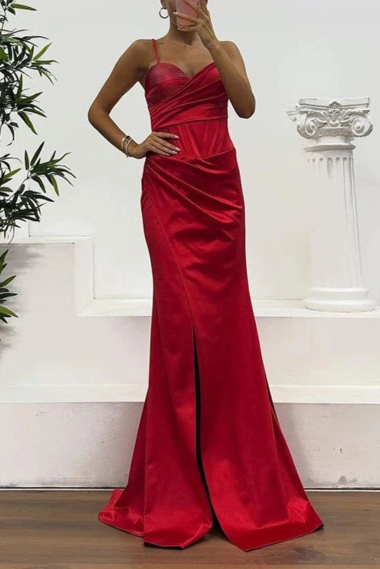 Glorol - Hollow Out High Waist Split Sleeveless Maxi Dress
