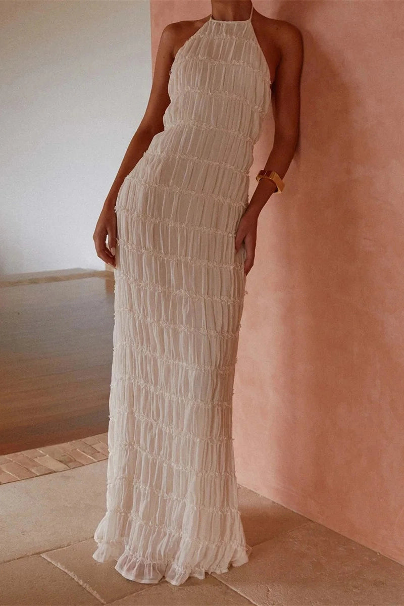 Glorol - Bodycon Sleeveless Backless Maxi Dress