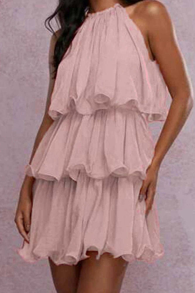Glorol - Hollow Out Loose A-Line Sleeveless Mini Dress