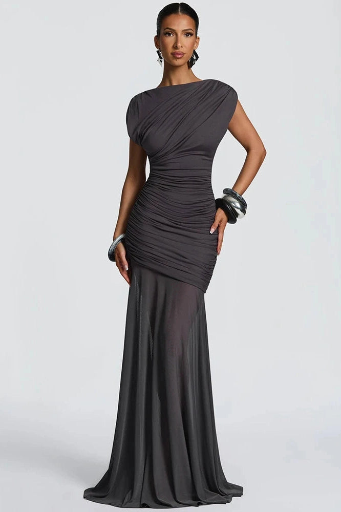 Glorol - Sleeveless O Neck High Waist Maxi Dress