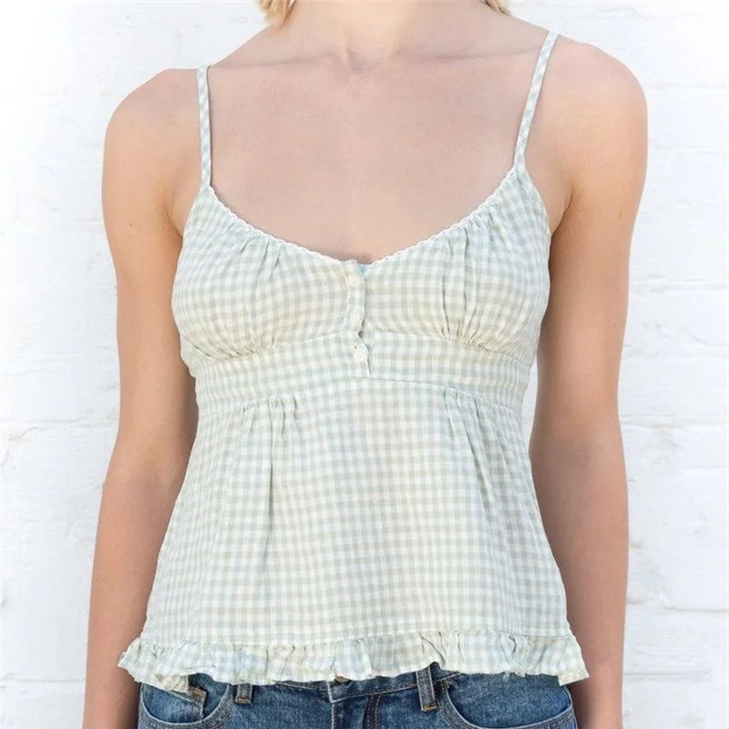 Glorol - Plaid Sleeveless Top