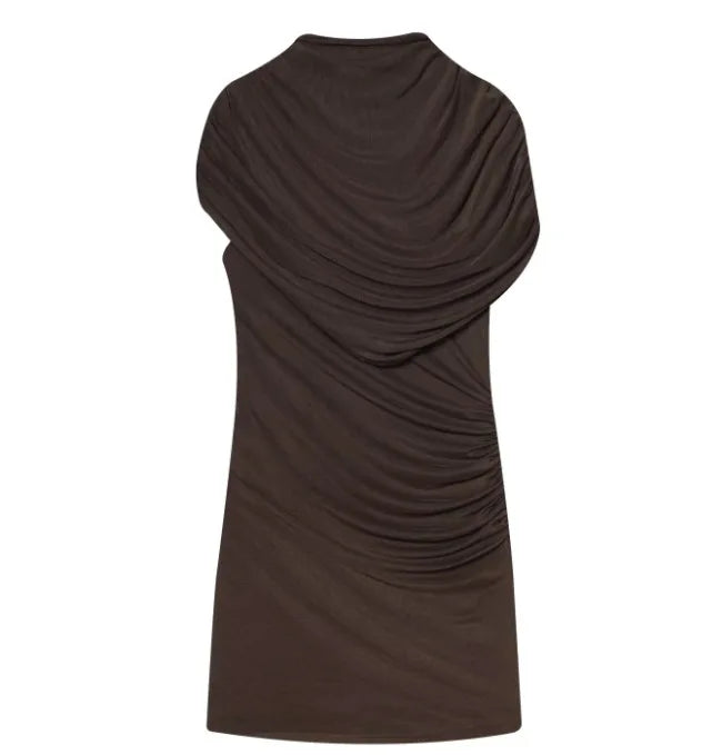 Glorol - Elegant Patchwork See-Through Mini Dress